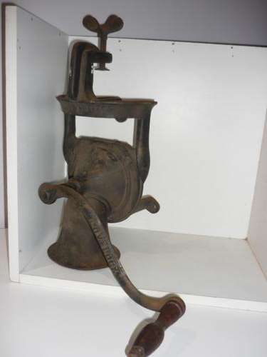 VINTAGE COFFEE GRINDER-CAST IRON AND WOOD-LOVELOCK LONDON-NO.4