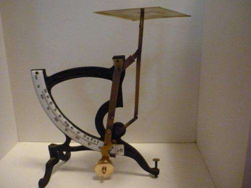 LETTER SCALE IN BEAUTIFUL CONDITION-BRASS& IRON-HOLLAND-ADJUSTABLE HEIGHT