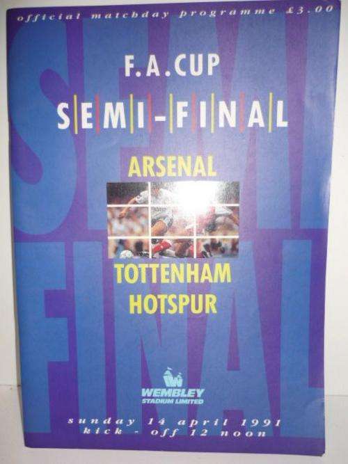 FA CUP SEMI FINAL-ARSENAL VS TOTENHAM 1991