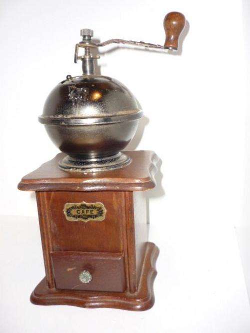 COFFEE GRINDER-WOOD AND METAL-28CM TALL