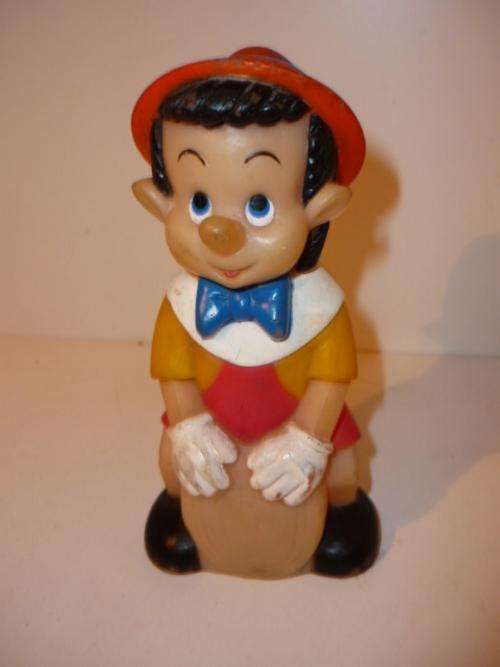 VINTAGE PINNOCHIO FIGURINE-SOFT RUBBER-15CM TALL