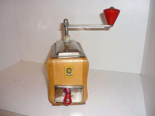 ZMPT-COFFEE GRINDER-MADE IN CZECKOSLOVAKIA-WOOD AND CHROME