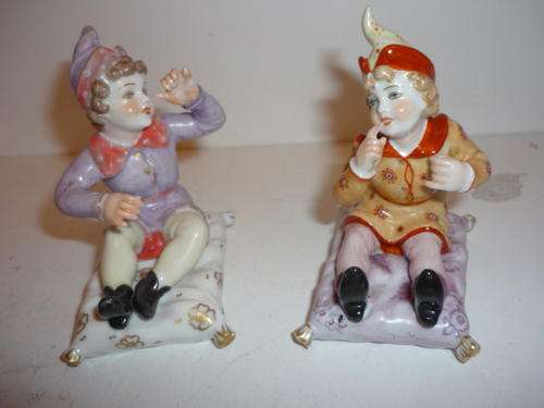 2 x PORCELAIN FIGURINES-ATTRIBUTED TO ERNST BOHNE SONS,THURINGA