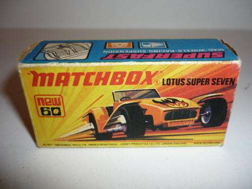 VINTAGE MATCHBOX 60-LOTUS SUPER SEVEN-BOXED-1971