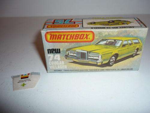 VINTAGE MATCHBOX 74-COUGAR VILLAGER-SUPERFAST-1978-BOXED