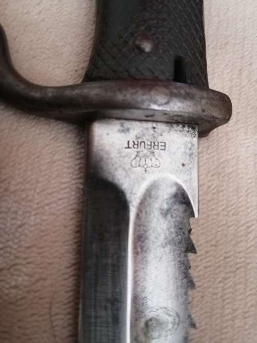 WWI german Erfurt Sawback Bayonet