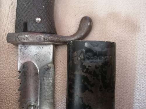 WWI german Erfurt Sawback Bayonet