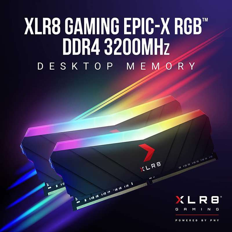 PNY XLR8 DDR4 3200 16GB LONGDIMM, RGB (8GB x 2 , 2 kits), 16-18-18
