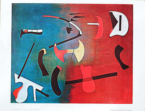 Joan Miro print-B1201on the paper Composition