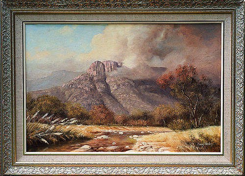 Oil painting on canvas Thomas Hacking oil-104 Kruger Park landscape size 61-91 cm framed