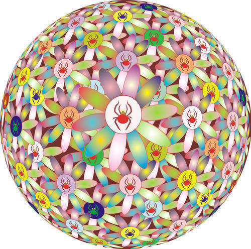 Ted Wasi Digital Print - TW.spider-307, on the paper, size 95-95 cm