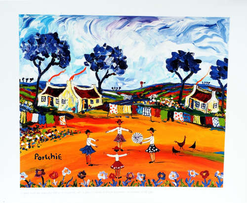 Portchie print S-03 image size 28-33.5 cm on the paper