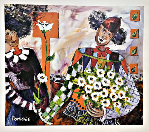 Portchie print M-03 image size 51.5-59.5 cm on the paper