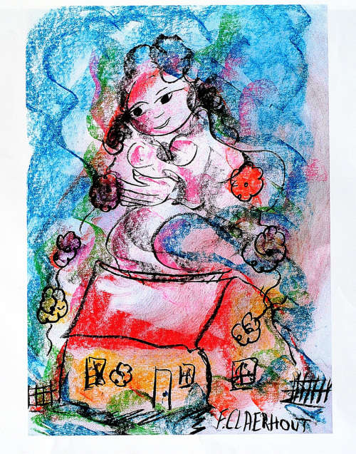 Frans Claerhout (SA 1919-2006) Pro-digital print CLA-024Ex on the paper size 42-60 cm