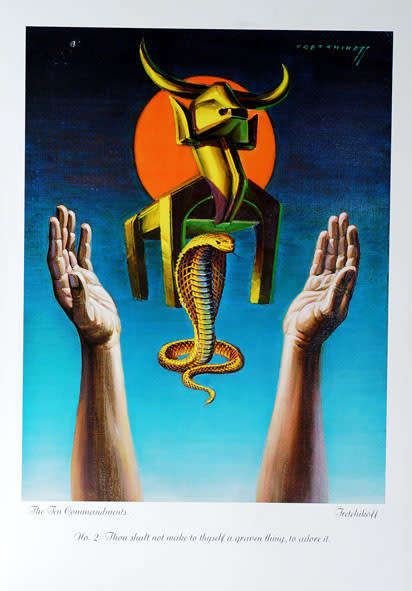 Vladimir Tretchikoff print-200/2. Commandment nr.2 image size of prints 29-36cm