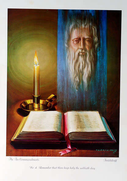 Vladimir Tretchikoff print-200/4. Commandment nr.4 image size of prints 29-36cm