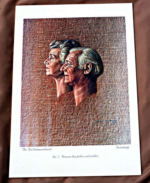 Vladimir Tretchikoff print-200/5. Commandment nr.5 image size of prints 29-36cm