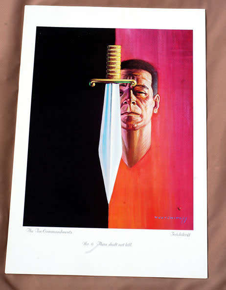 Vladimir Tretchikoff print-200/6. Commandment nr.6 image size of prints 29-36cm