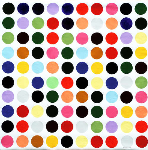 Acrylic painting Ted Wasi acrylic-124 size 100-100 cm First degree of galaxy
