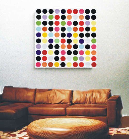 Acrylic painting Ted Wasi acrylic-124 size 100-100 cm First degree of galaxy