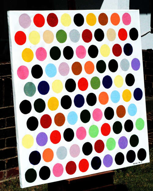 Acrylic painting Ted Wasi acrylic-130 size 100-100 cm Imagination rules the world