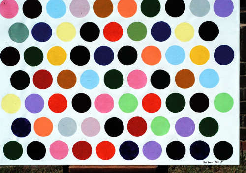 Acrylic painting Ted Wasi acrylic-130 size 100-100 cm Imagination rules the world