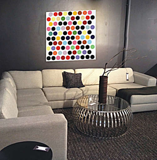 Acrylic painting Ted Wasi acrylic-130 size 100-100 cm Imagination rules the world