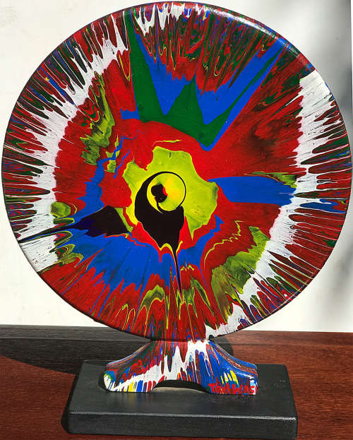 Ted Wasi TW-wood sculpture-11/04 hight 33 cm `Birth of a new planet`