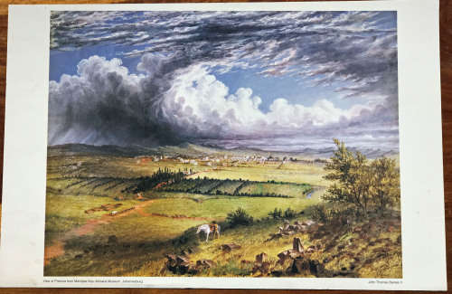 John Thomas Baines Viev of Pretoria from Meintjies Kop on the print. size 24-31,50 cm print