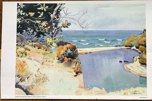 Walter Battis print Umtamvuna Natal, Print. Image size 21,50-33,80 cm