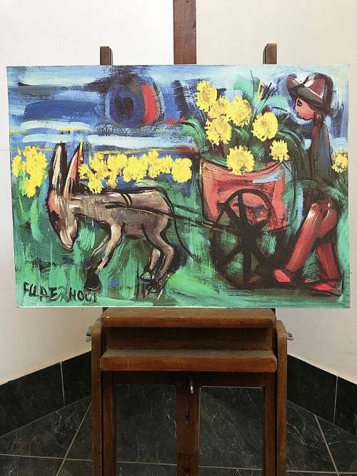 Frans Claerhout (SA 1919-2006) Pro-Digital  print CLA-030A canvas size 76-54.5 cm