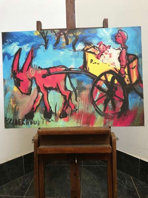 Frans Claerhout (SA 1919-2006) Pro-Digital  print CLA-040d canvas size 76.5-53.5 cm