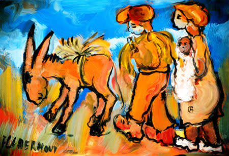 Frans Claerhout Pro-Digital print cla-039 36 - 50.50 cm canvas placed on hard board