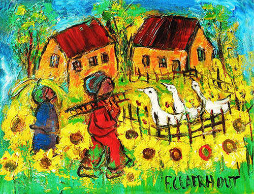 Frans Claerhout Pro-Digital print cla-019 51- 61 cm canvas placed on hard board