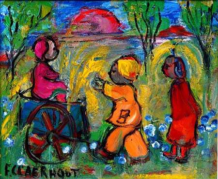 Frans Claerhout Pro-Digital print cla-016 50-60 cm canvas placed on hard board