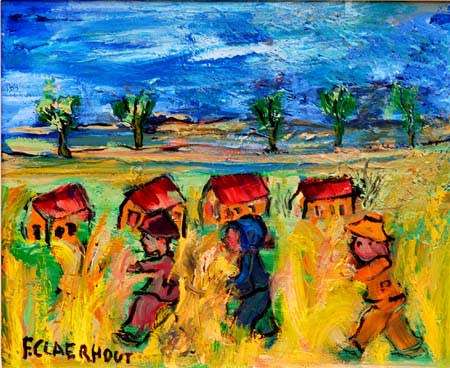 Frans Claerhout Pro-Digital print cla-018 50-60 cm canvas placed on hard board