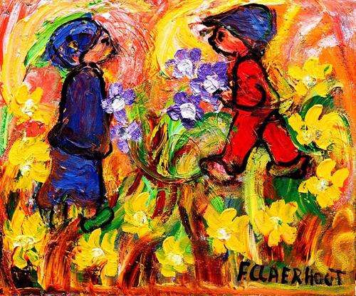 Frans Claerhout (SA 1919-2006)  print cla-021 on the canvas size 51-61 cm