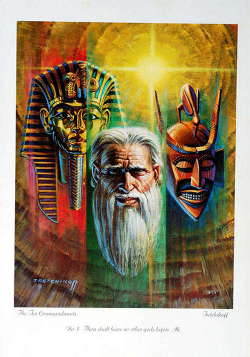 Vladimir Tretchikoff print-180.1Ten Commandments image size 29-36cm