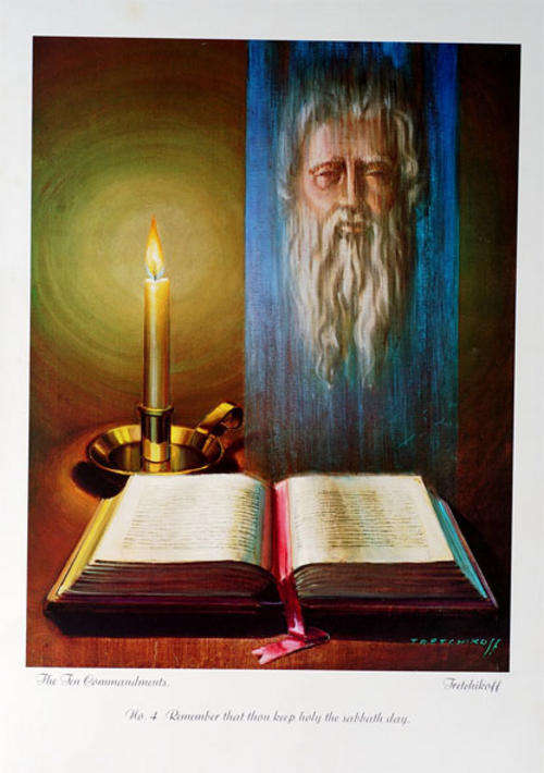 Vladimir Tretchikoff print-180.4 Ten Commandments image size 29-36cm