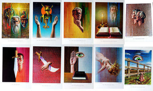 Vladimir Tretchikoff prints-180 SetTen Commandments image size 29-36cm