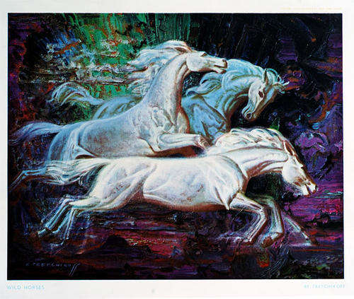 Vladimir Tretchikoff Tretchikoff.V print-139 Wild Horses image size 29-35cm