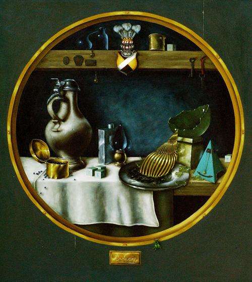 Hanna Solway original oil painting on the canvas oli-104, image size 94-111cm framed