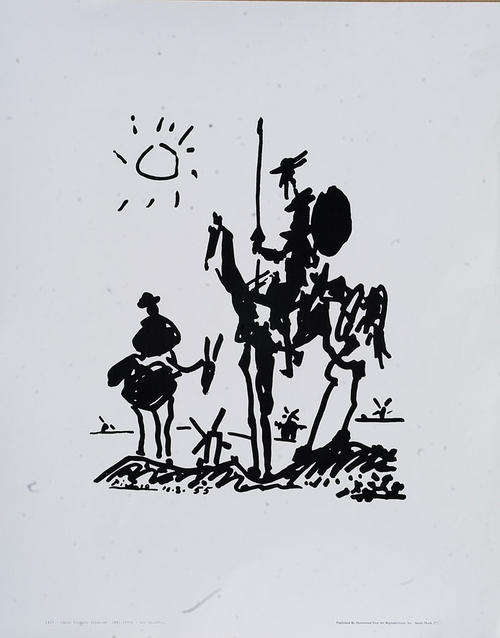 Pablo Picasso (Spanish 188-1973) Print-101 n the paper âDon Quixoteâ
