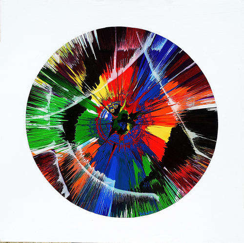 Acrylic painting acrylic-119 size 100-100 cm (diameter 80 cm) `Explore of the world `