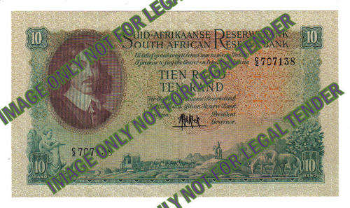 A GREAT CRISP TEN RAND NOTE C2 707138 (MH DE KOCK)