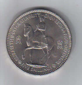 1953 BRITISH 5SHILLING COIN