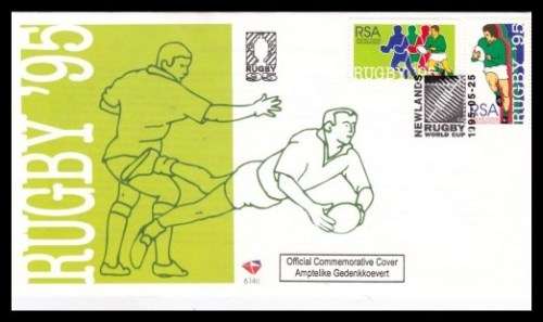 Suid-Afrika / South Africa 1995 - SA RUGBY Wereldbeker / World Cup FDC / Eerste Dag Koevert ! 6.14c