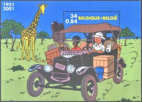Belgie / Belgium 2001 - KUIFJE / TINTIN Miniature Sheet MNH - Posvars - Postfris - Cartoons Comics !