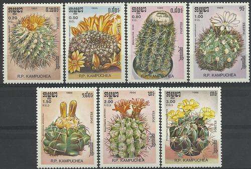 Cambodia / Kambodia / Kampuchea 1986 - CACTUS set / KAKTUS stel (7) - U/M - Posvars - MNH - Flora !