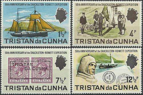 Tristan da Cunha 1971 - Shackleton-Rowett Expedition set (4) - Perfect U/M - Posvars - MNH !